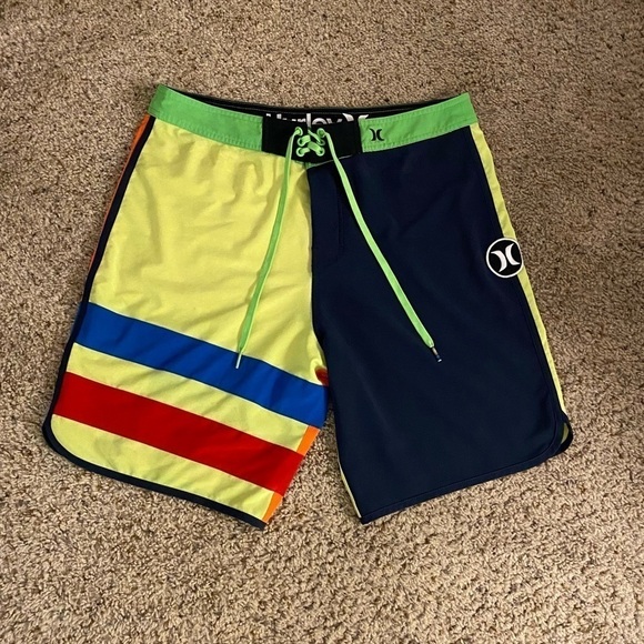 Hurley Neon Patchwork Board Shorts - Picture 2 of 8